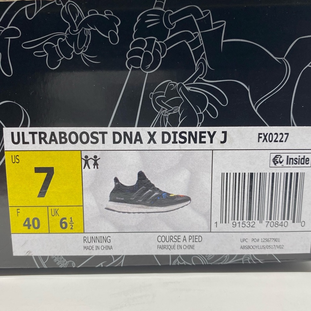 ADIDAS Ultraboost DNA x Disney Sneaker Youth Size 7, Womens Size 8 in Black - Picture 12 of 12